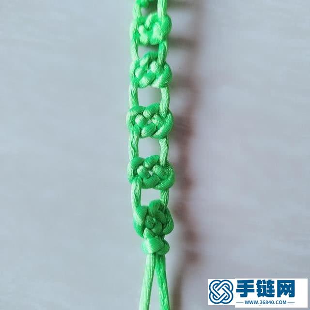 最簡單編繩手鏈教程步驟，雙錢結手鏈編織圖文過程