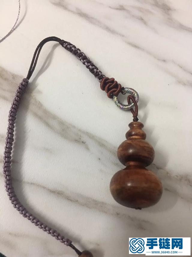 海南黃花梨葫蘆手把件編繩教程，手串編織方法