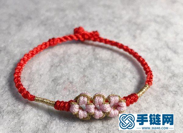 5朵美美的桃花手鏈，非常適合小女生戴，附詳細圖解步驟！收藏