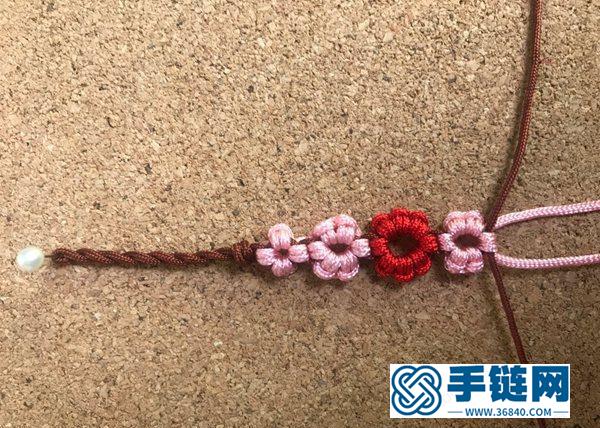 5朵美美的桃花手鏈，非常適合小女生戴，附詳細圖解步驟！收藏