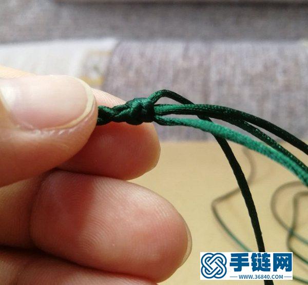 3朵漂亮的桃花結手鏈，非常適合女生佩戴，清新又好看！附編法