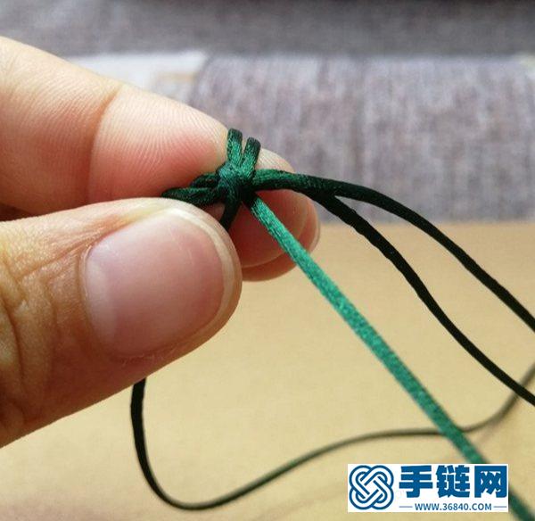 3朵漂亮的桃花結手鏈，非常適合女生佩戴，清新又好看！附編法