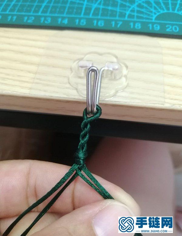 3朵漂亮的桃花結手鏈，非常適合女生佩戴，清新又好看！附編法