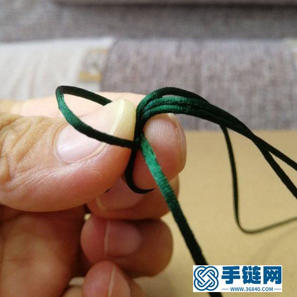 3朵漂亮的桃花結手鏈，非常適合女生佩戴，清新又好看！附編法