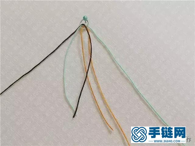 多配色斜卷結手鏈，中國結編繩教程
