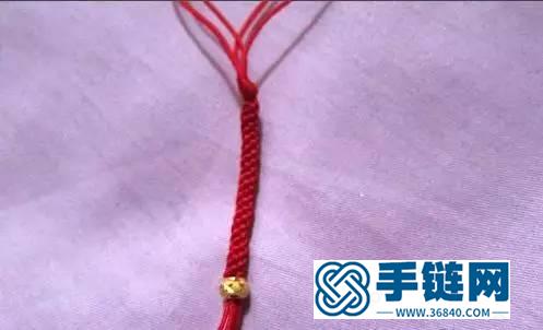 本命年黃金紅繩手鏈編法教程