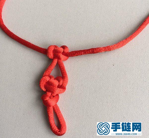 紅繩心形手鏈，非常簡單，只用了2種結(jié)法，就可以編出！附教程