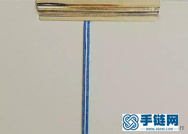 藍色漸變夏日溫情手繩，手把手教你做一條可調節的手鏈，編繩教程
