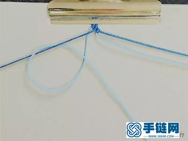 藍色漸變夏日溫情手繩，手把手教你做一條可調節的手鏈，編繩教程