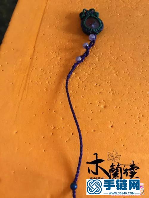 中國結，繩編淺夏紫晶包石手鏈的詳細制作圖解，民族復古風穿搭品