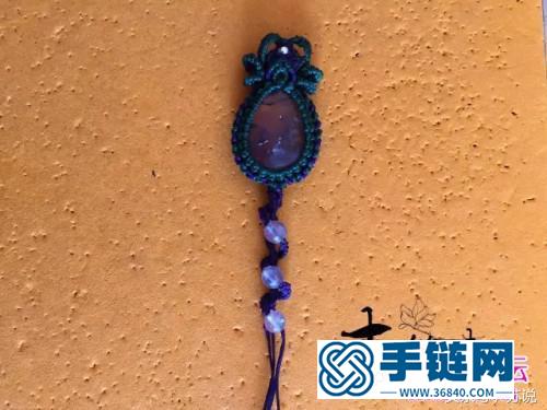 中國結，繩編淺夏紫晶包石手鏈的詳細制作圖解，民族復古風穿搭品