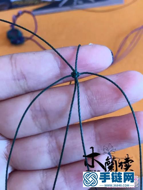 中國結，繩編淺夏紫晶包石手鏈的詳細制作圖解，民族復古風穿搭品
