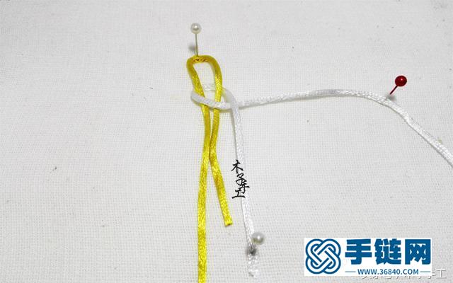 木子手工：手工diy , 紅繩手鏈之鳳尾（鎖結）結編法圖文教程