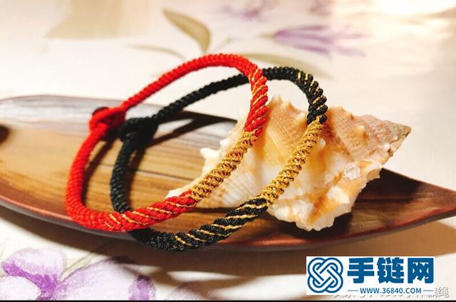 好看的紅繩手鏈教程 零基礎教程 搭配金線