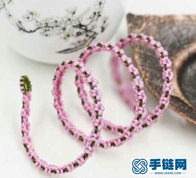 三生三世十里桃花手鏈編法教程 三生三世十里桃花手鏈編法教程