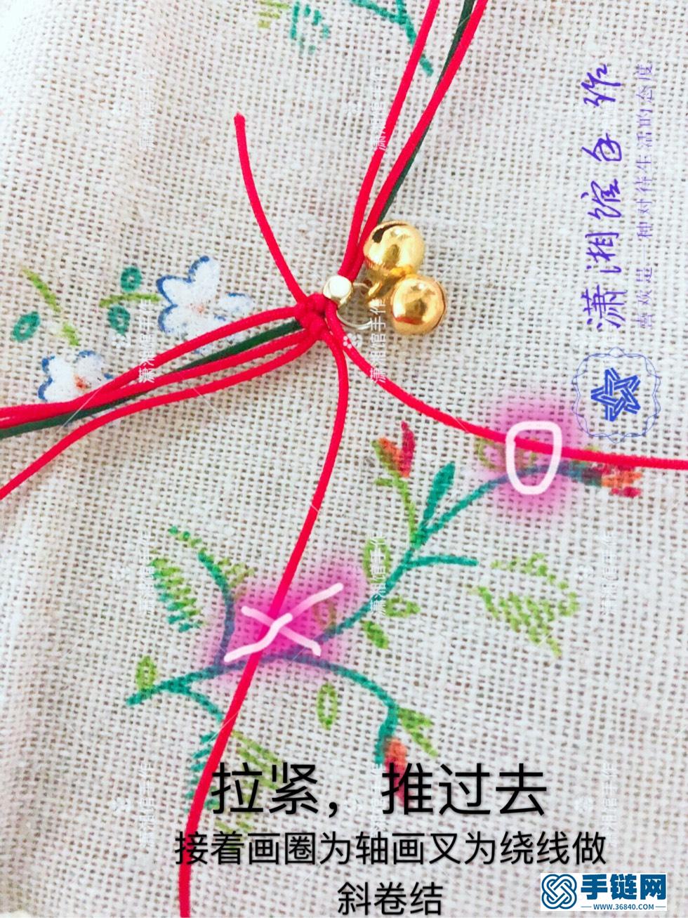 容易編的女生手鏈， 圣誕節(jié)風格的蝴蝶結(jié)手鏈教程