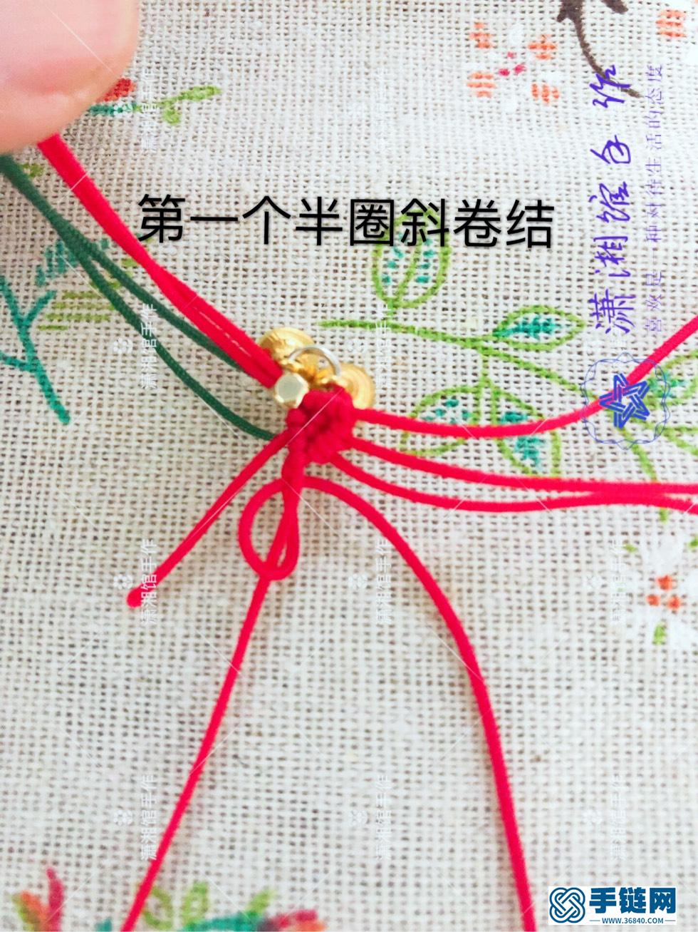 容易編的女生手鏈， 圣誕節(jié)風格的蝴蝶結(jié)手鏈教程