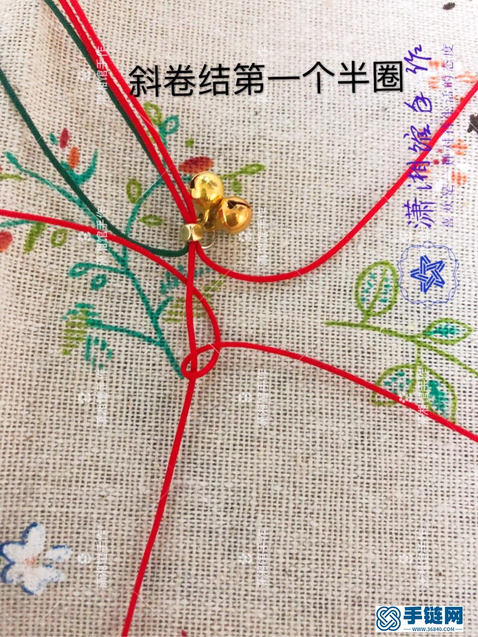 容易編的女生手鏈， 圣誕節(jié)風格的蝴蝶結(jié)手鏈教程