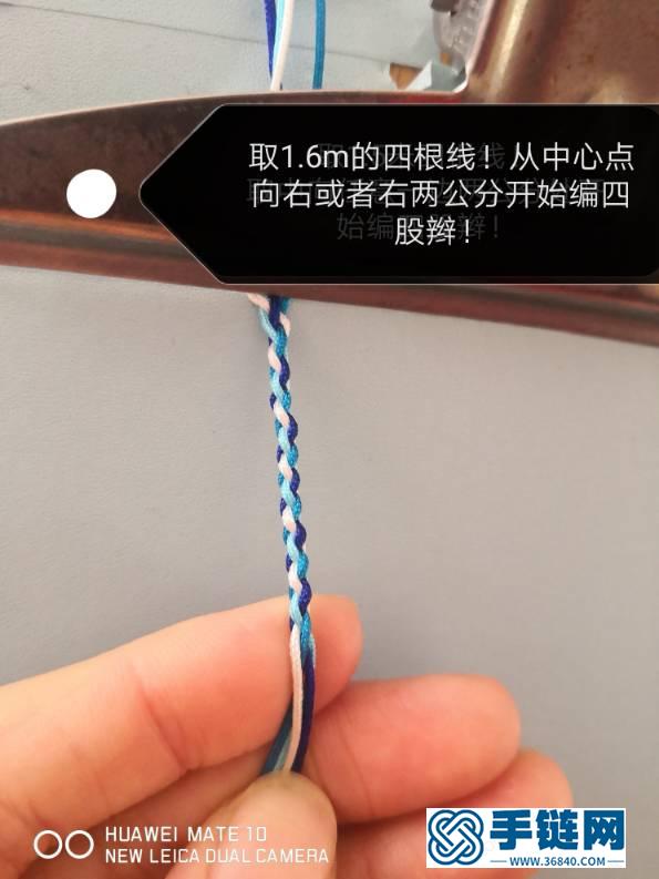 五色繩子編織手鏈教程圖解，五色手繩手工編織手鏈教程