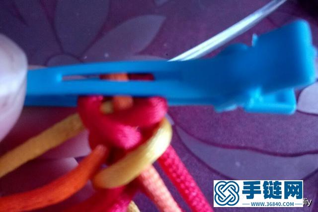 八股辮手鏈編法圖解，方形五彩手繩教程