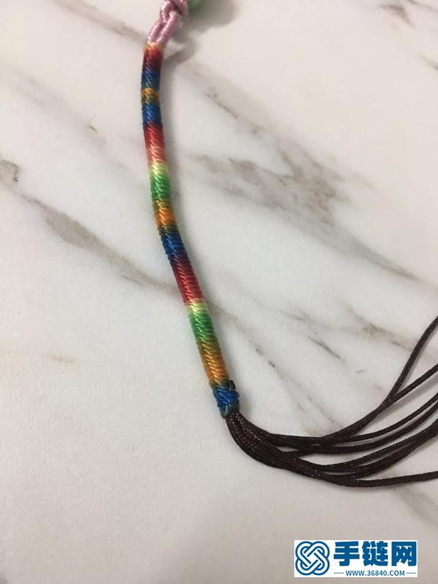 路路通玉石翡翠紅繩編法教程，繞線五彩手繩做法