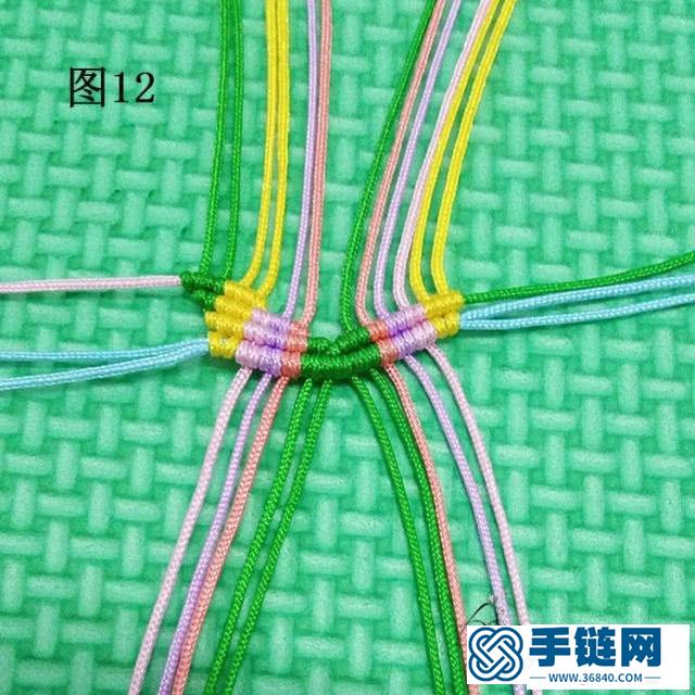 22種手鏈編織教程圖解之一,蝴蝶手鏈編法