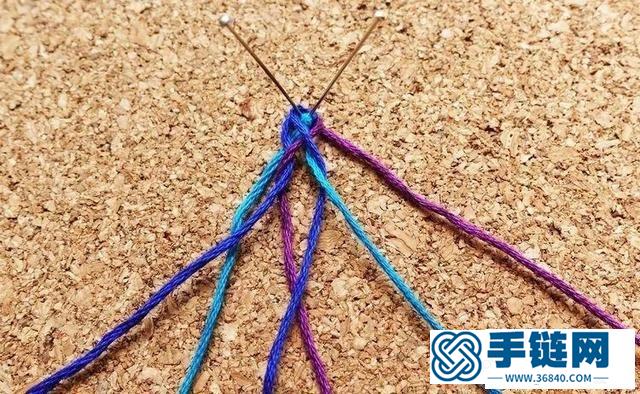 圓形4股繩的編法圖解，6股8股編編繩手鏈教程