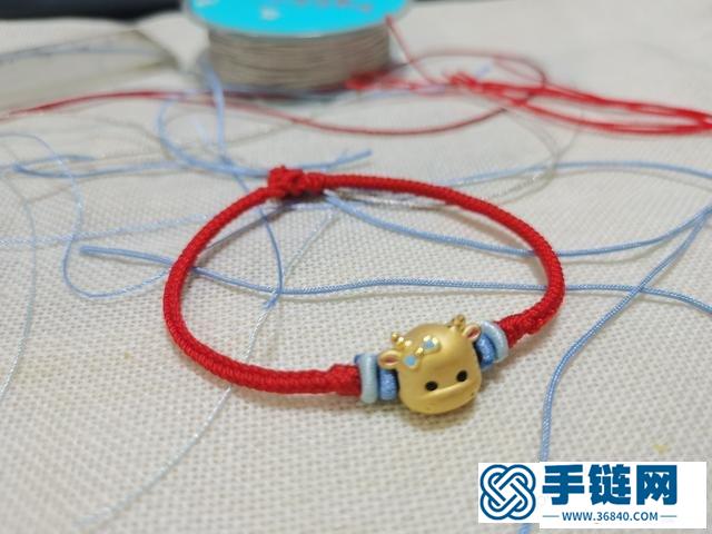 3d硬金編織手鏈教程，蝴蝶結小牛金飾手繩圖解