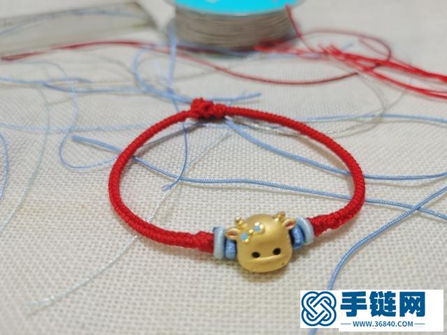 3d硬金編織手鏈教程，蝴蝶結小牛金飾手繩圖解