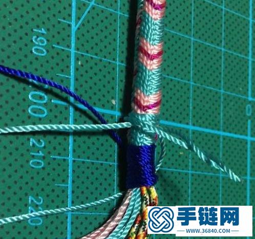16股藏式九乘金剛結編法，藏葉金剛繩的編法圖解