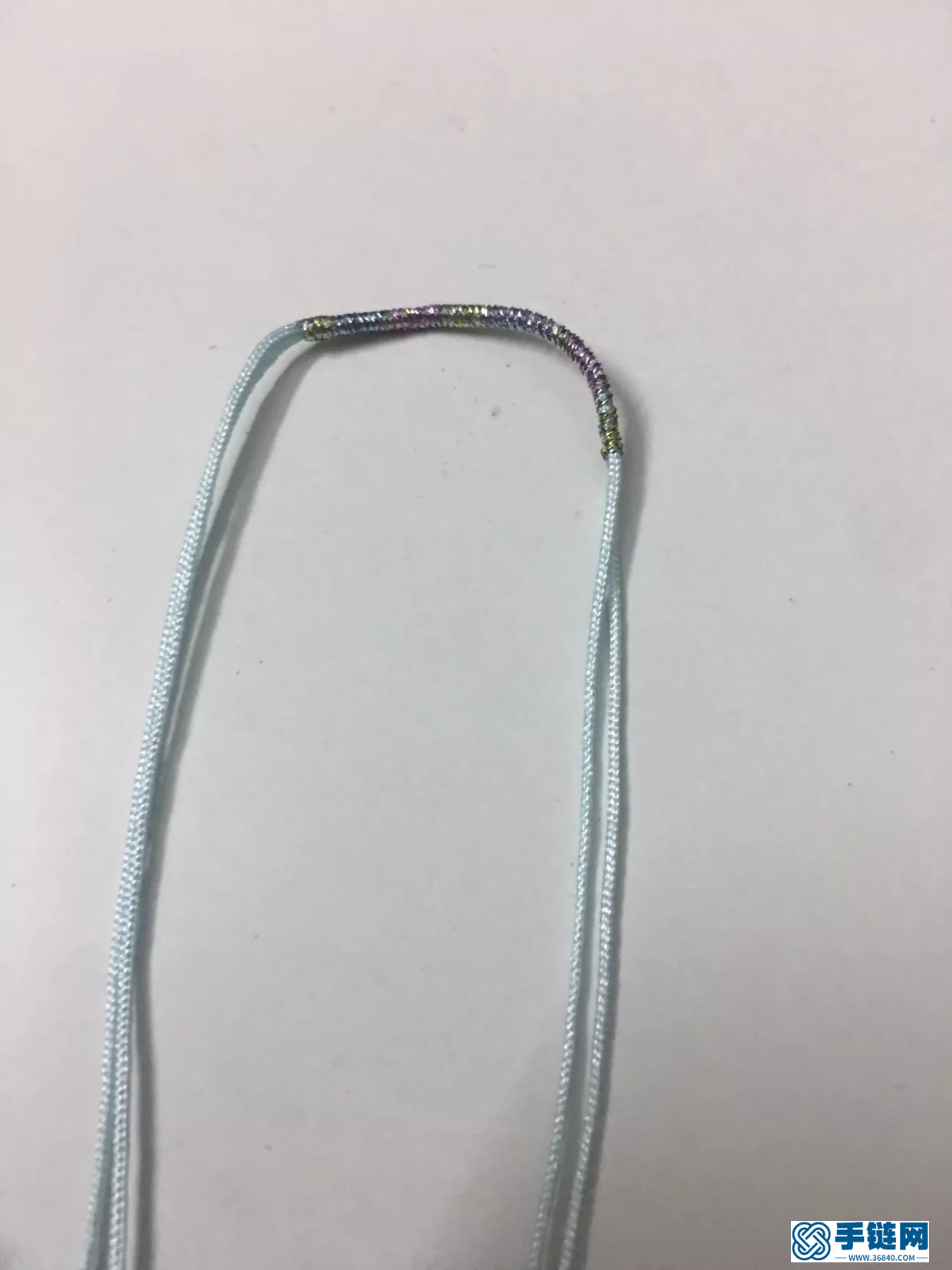 海藍寶編織樣式，簡單好看的項鏈繩做法