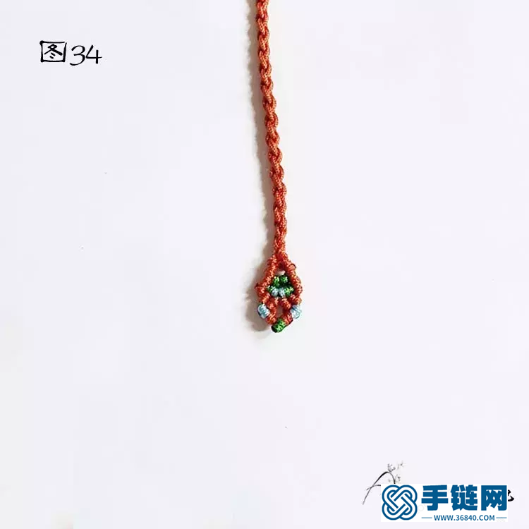 單珠手鏈編法，雮塵珠之瞳手繩簡單編織教程