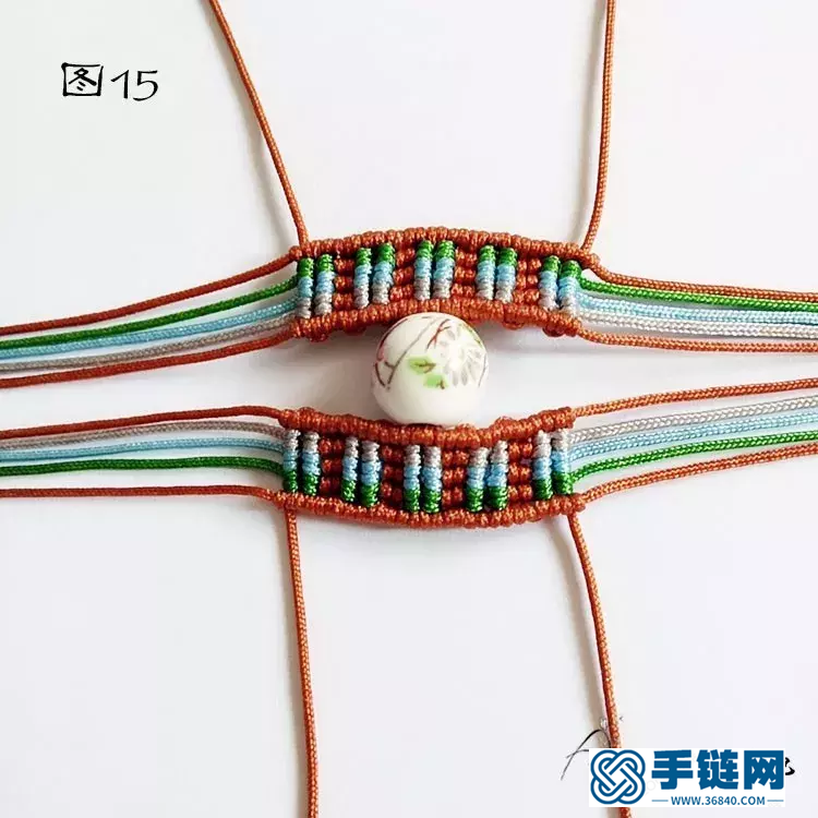 單珠手鏈編法，雮塵珠之瞳手繩簡單編織教程