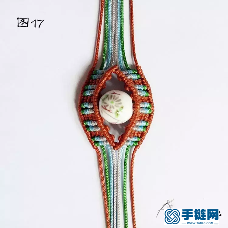 單珠手鏈編法，雮塵珠之瞳手繩簡單編織教程
