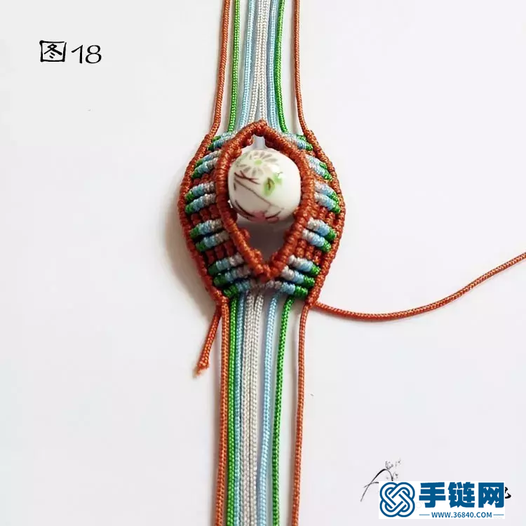 單珠手鏈編法，雮塵珠之瞳手繩簡單編織教程