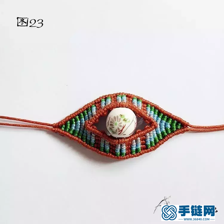 單珠手鏈編法，雮塵珠之瞳手繩簡單編織教程