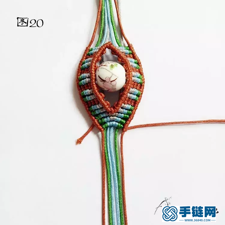 單珠手鏈編法，雮塵珠之瞳手繩簡單編織教程