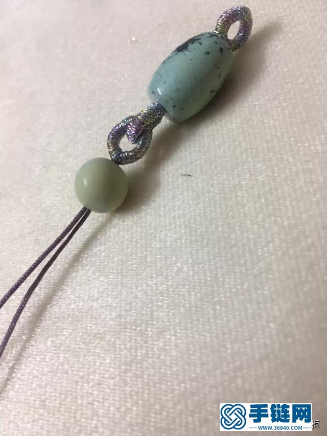 瑪瑙桶珠編繩手鏈教程圖解