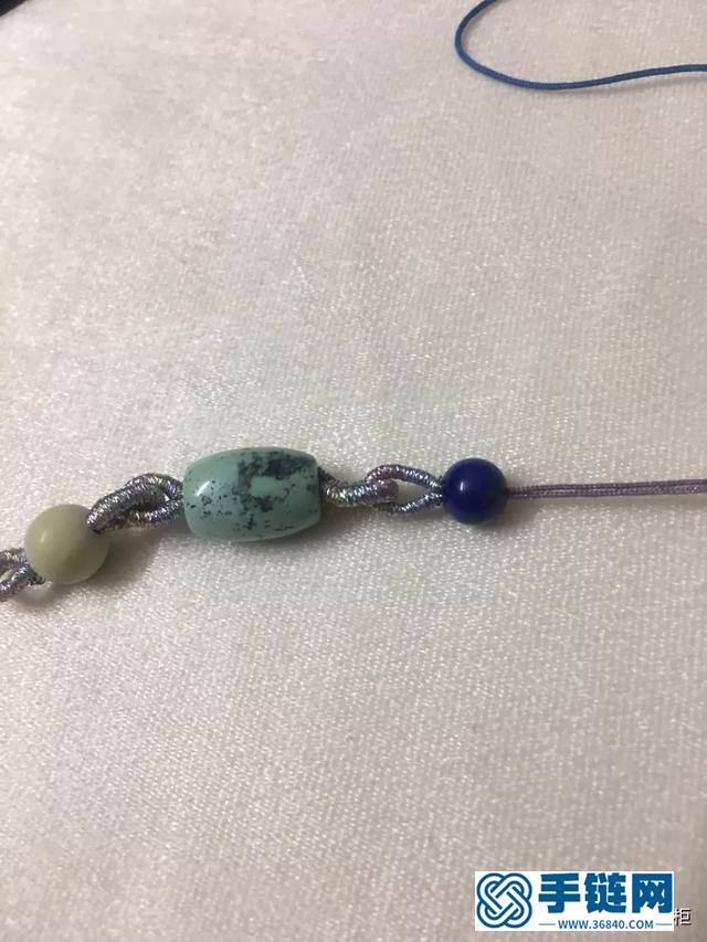 瑪瑙桶珠編繩手鏈教程圖解