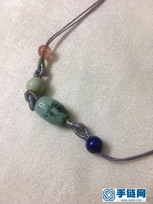 瑪瑙桶珠編繩手鏈教程圖解