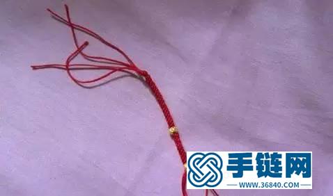 黃金紅繩手鏈編法圖解