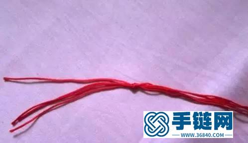 黃金紅繩手鏈編法圖解